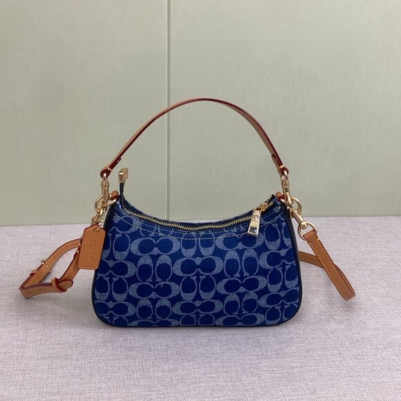 Coach Teri Shoulder Bag Signature Denim CAF82 outlet new - Picture 3 of 8